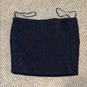 Metallic Black Tube Top